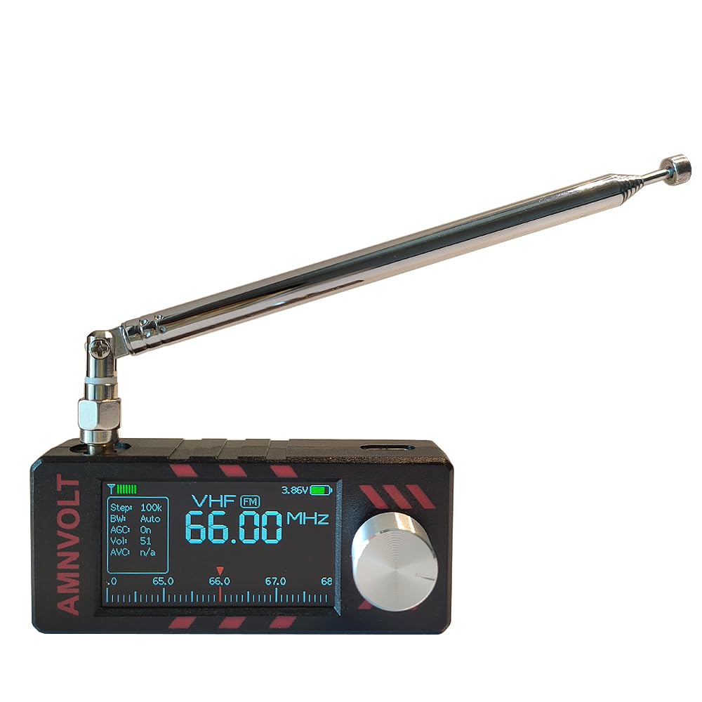 Radio DSP Si4732 mejorada con pantalla de 1.9 pulgadas, receptor de radio AM FM portátil, radios de bolsillo con transistor USB LSB, auriculares con amplificador de auriculares, onda corta, para