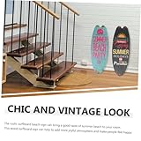 TOYANDONA 2 Piezas Letreros de Madera con Diseño de Tabla de Surf Decoración Temática Oceánica Colgante Adornos Artesanales para Pared para Hogar Bar y Hotel