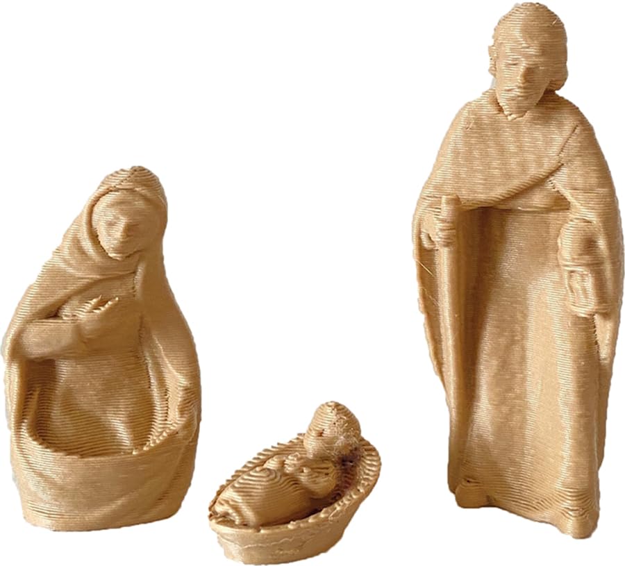 FADEDA 3X Heilige Familie holzfarbe/Höhe:4,5...