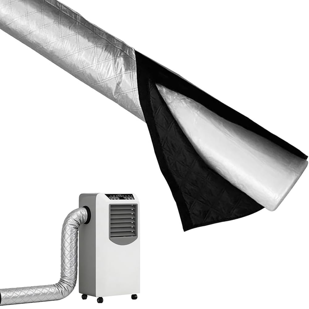 Housse Isolante pour Tuyau d’Évacuation d’Air de Climatiseur Portable – Manchon Thermique 150x53CM, Adapté aux Tuyaux de 5 et 6 Pouces, Couvercle de Protection pour Tuyau AC
