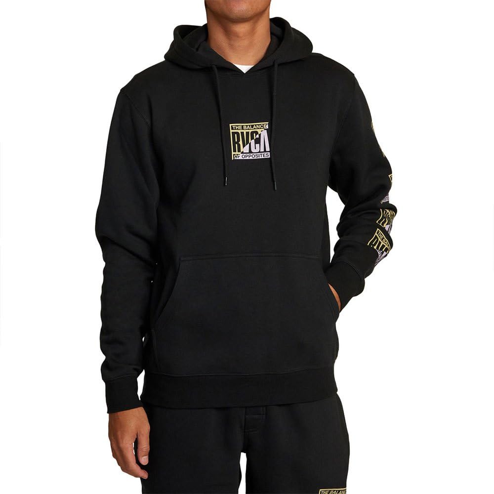 Rvca Men's Black Splitter Hoodie M