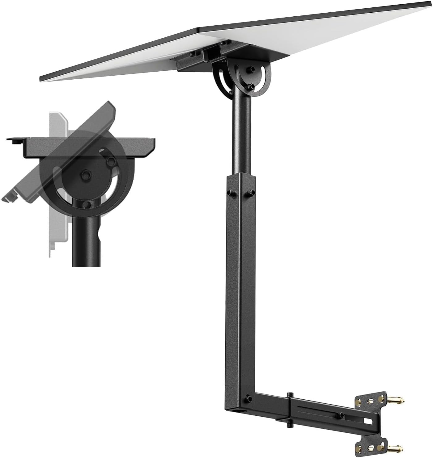 MQFORU Support Starlink Gen 3, Support mural réglable pour antenne satellite, résistant aux intempéries, pour Starlink Standard 4/4X/Gen 3/V2/Mini Dishy