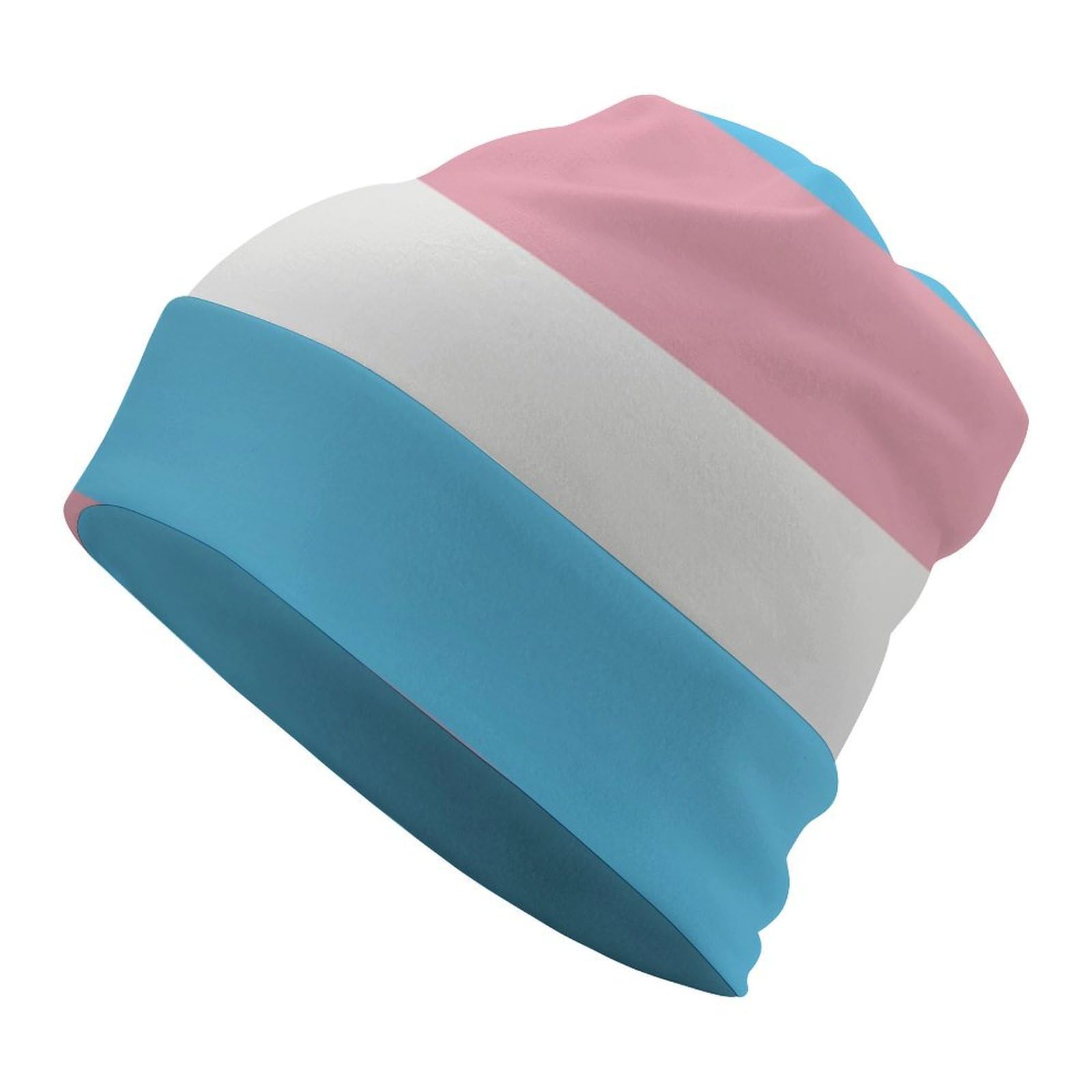 Jzemdybill Unisex Transgender Flag Knit Hat, Beanie Hat, Beanie Cap For Running Cycling Outdoor Sports
