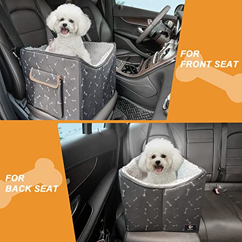 Elevated Dog Car Seat,Dog Booster Seat For Small/Medium Dogs Up To 25Lbs,Washable Pet Car Seat With Safety Tethers,For Front Seats And Back Seats #TOP3