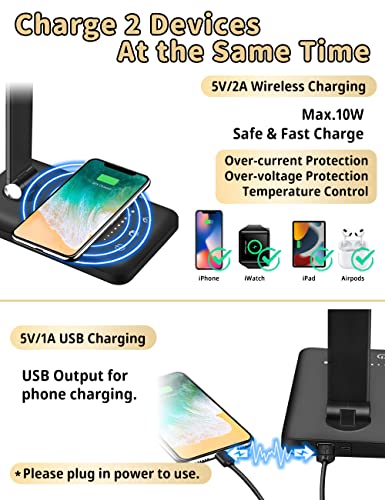 Facsell Lampada Led Scrivania con Caricatore