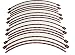 AEspares Adesivi per cerchioni con strisce per moto da corsa KTM Duke 200 390 RC