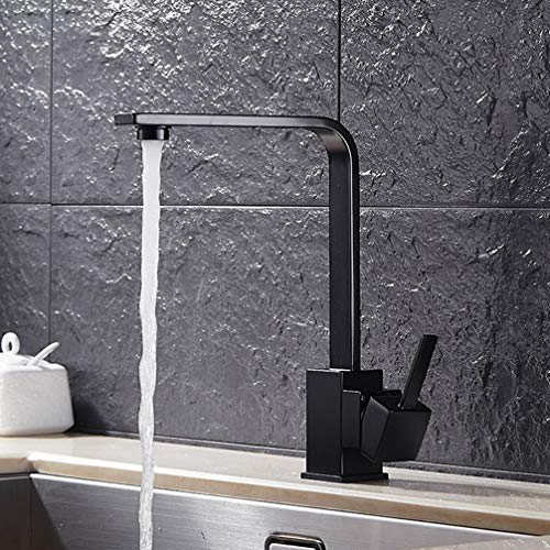 Robinet de cuisine noir 360° pour purification eau