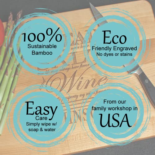 Breadsaltwineengravedwoodcuttingboardcharcuteriedisplaywithpoemquotefromitsawonderfullifehousewarmingorrealtorclosinggiftidea2twotonebamboo135x115  Urban Country Home Decor Bread salt wine engraved wood cutting board charcuterie display with poem quote from its a wonderful life housewarming or realtor closing gift idea 2 two tone bamboo 135 x 115  urban country home decor