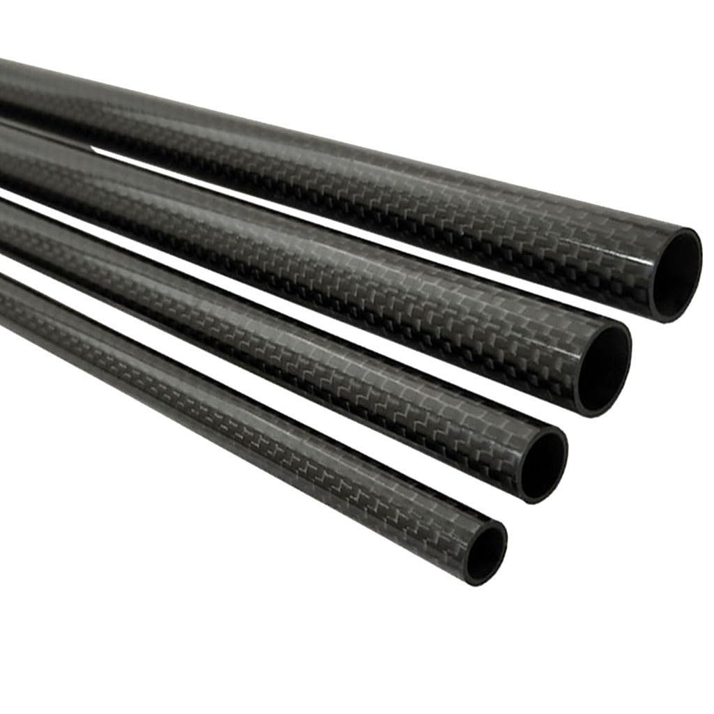 2Pcs 3K Carbon Fiber Plain Glossy Tube, Length 500mm Carbon Fiber Round Tube For Kites Drone Accessories (Color : 2pcs 16x14x500mm)