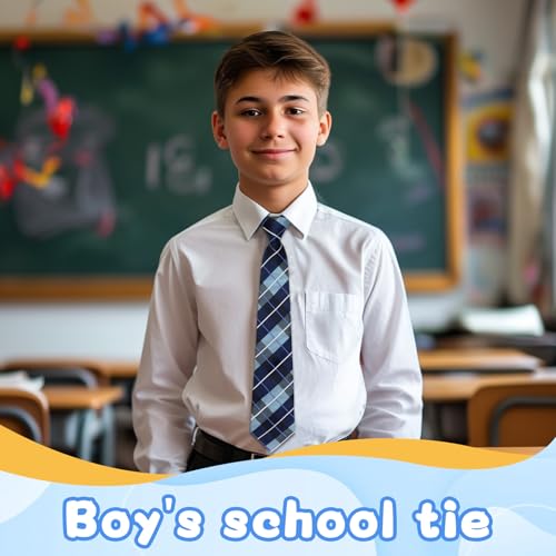 Boys Tie Pre Tied Ties for Boys Adjustable Boys Clip on Tie 8-12 Years2