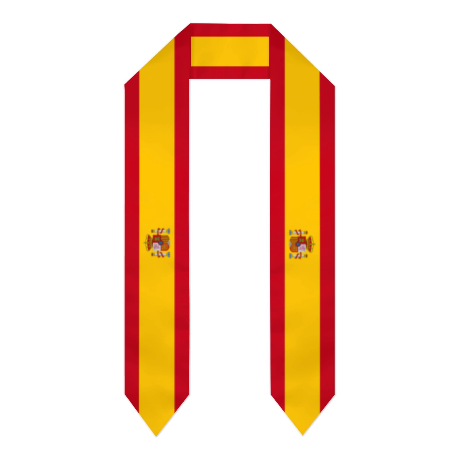 Fwjzdsp Unisex Vintage Spanish Spain Espana Espanol Flag Graduation Stole Scarf Sash Shawl For Study Aboard International Students