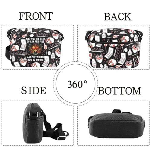 Tog Fireheart Crossbody Bag Fireheart Gifts She Was Not Afraid Tog Gift Book Lover Gifts Bookish Gift Fantasy Shoulder Bag3