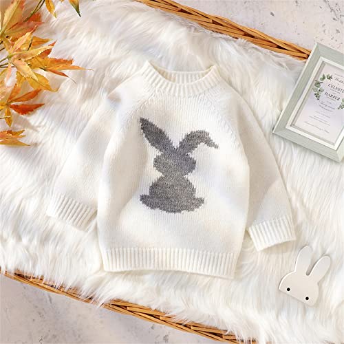 Toddler Baby Boy Girl Easter Knit Sweater Infant Long Sleeve Cute Bunny Chunky Pullover Sweater Knit Tops3