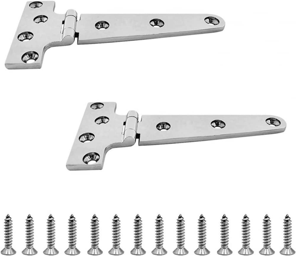 2 cerniere per porte ispessite resistenti a T, cerniere industriali in acciaio inossidabile di grado 316 per porte e porte in acciaio inox
