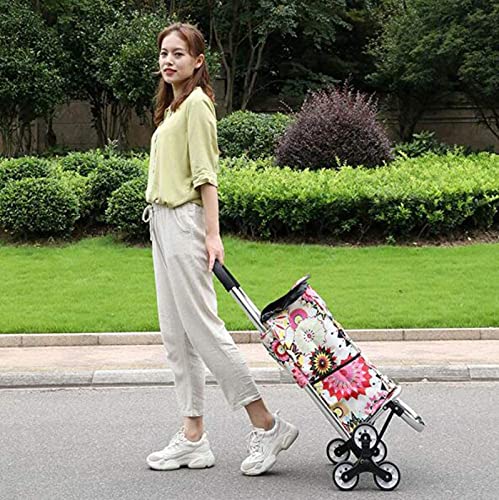 JeeKoudy Faltbarer Trolley, Protable Faltbare Einkaufstasche mit Rollwagen Einkaufstrolley wasserdichte Mobilität Großer… – Bild 8