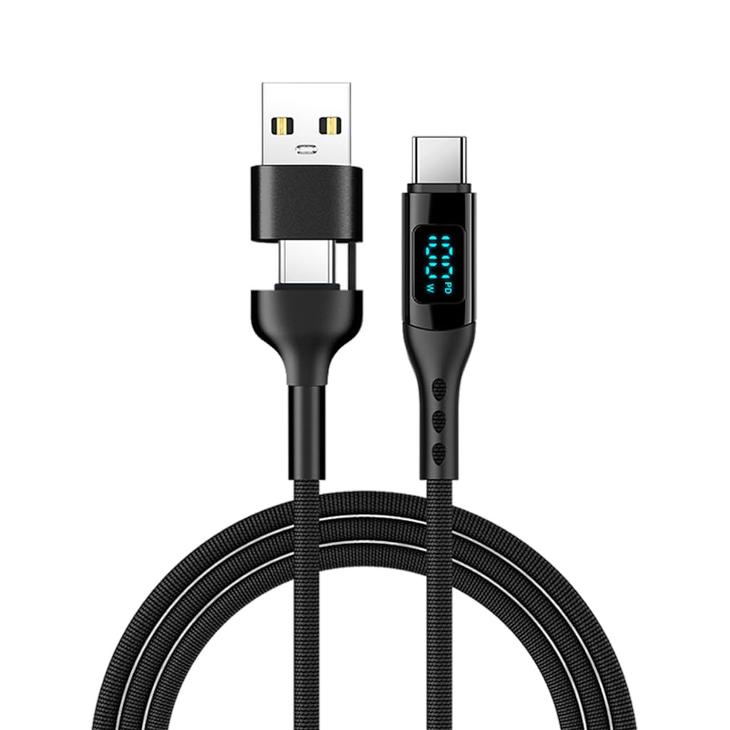 Verilux® 2 in 1 Type C to Type C Cable, PD 100W Fast Charging & Data, 3.9Ft USB A/USB C to USB C Nylon Braided Cable, 480Mbps Data Cable with LED Display for iPhone 15, Galaxy /S23, iPad Air 4, Laptop (B0DBPT8VSZ) Amazon Price History, Amazon Price Tracker