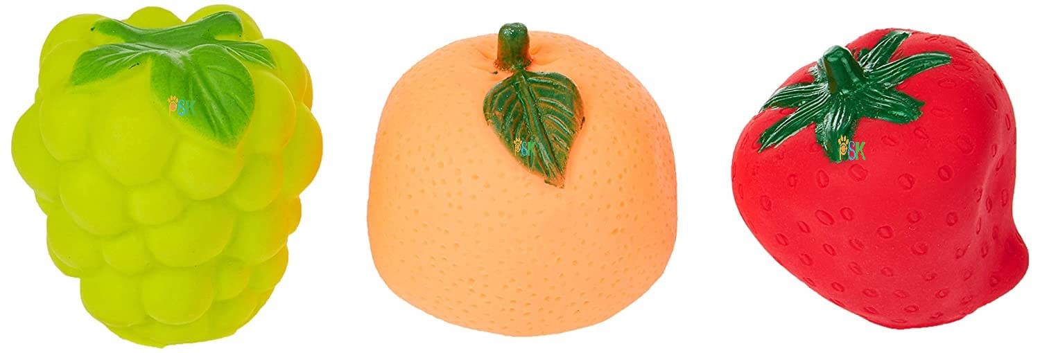 PSK PET MART Dog Chew Toy Sound Cute Interactive Fruit Funny Chewable Realistic Cat Bite Toy for Puppies (Grape + Orange + Strawberry) (B09J3QYZHH) Amazon Price History, Amazon Price Tracker