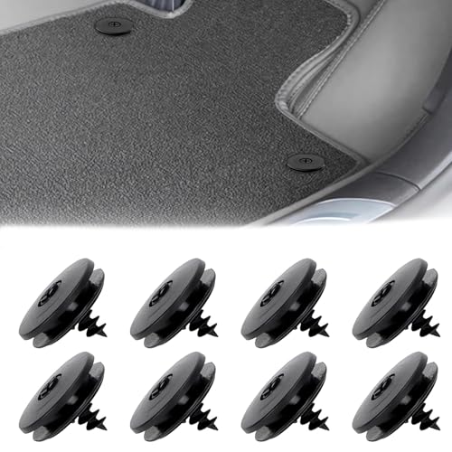 EUYKQNOI Set de 8 Clips Universales para Alfombrillas de Coche - Fijación Segura y Duradera, Fácil Instalación, Accesorio Práctico para un Interior de Coche Organizado