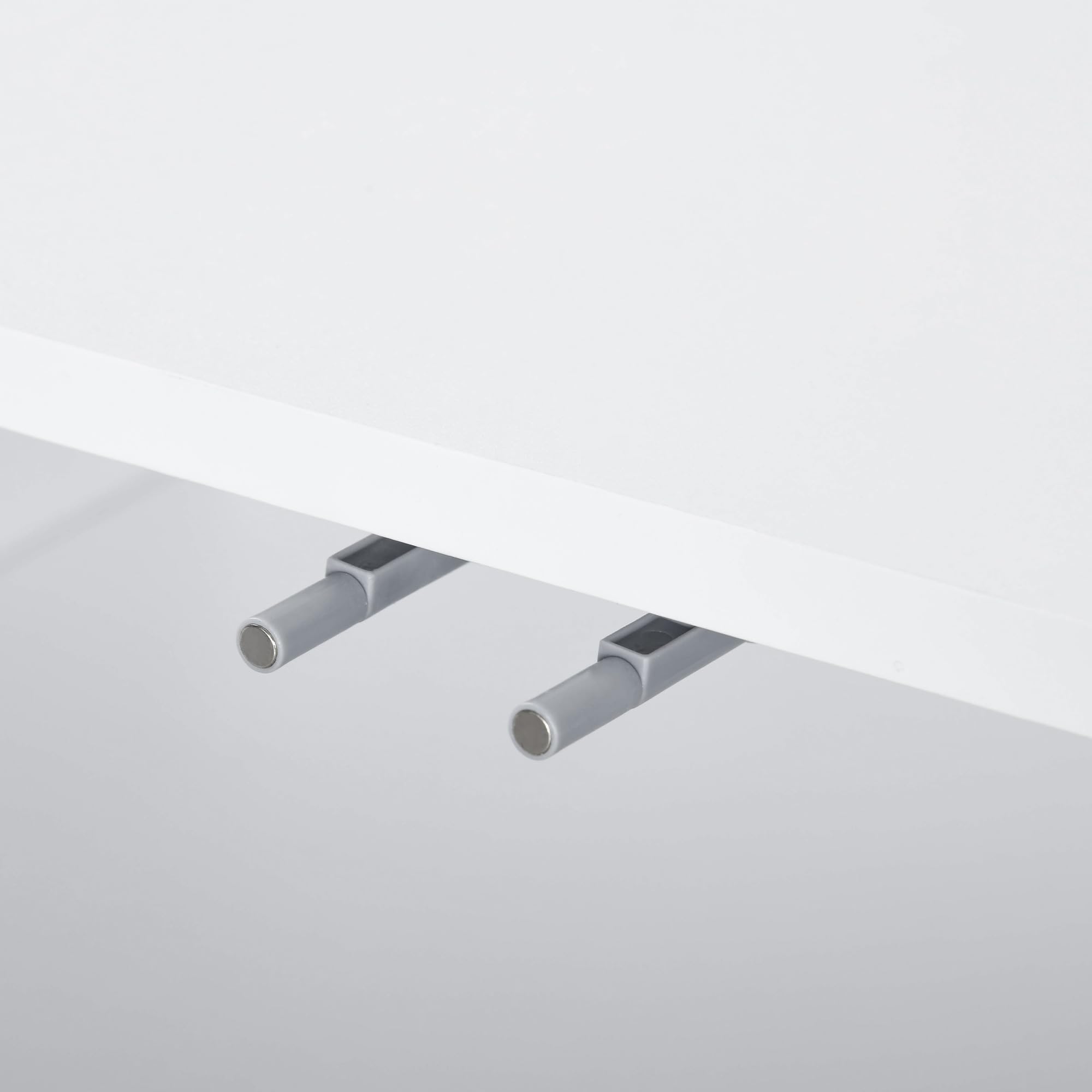 HOMCOM Credenza Moderna con 2 Armadietti a 3 Ripiani, Mobile Multiuso in Legno, 107x40x80 cm, Bianco