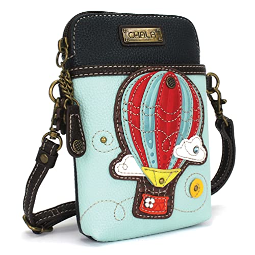 CHALA Cell Phone Crossbody Purse-Women PU Leather/Canvas Multicolor Handbag with Adjustable Strap - Shih Tzu - brown - dark brown2