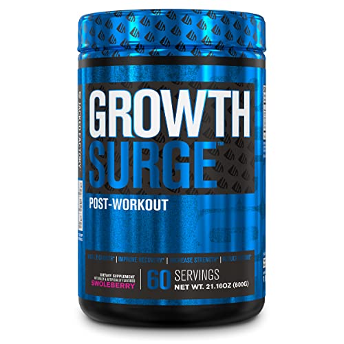 Jacked Factory Growth Surge Creatine Post Workout w/L-Carnitine – Daily Muscle Builder & Recovery Supplement with Creatine Monohydrate, Betaine, L-Carnitine L-Tartrate – 60 Servings, Swoleberry