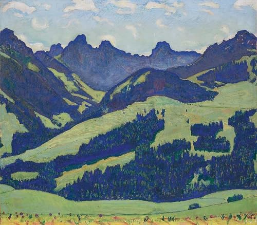 Tableau Impressions d'art Mural Paysage au Château Doex Ferdinand Hodler 60x90cm