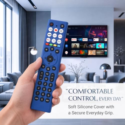 Image of Shopoflux Silicone TV Remote Cover Compatible with Hisense Smart TV Remote [Remote NOT Included] (Blue)