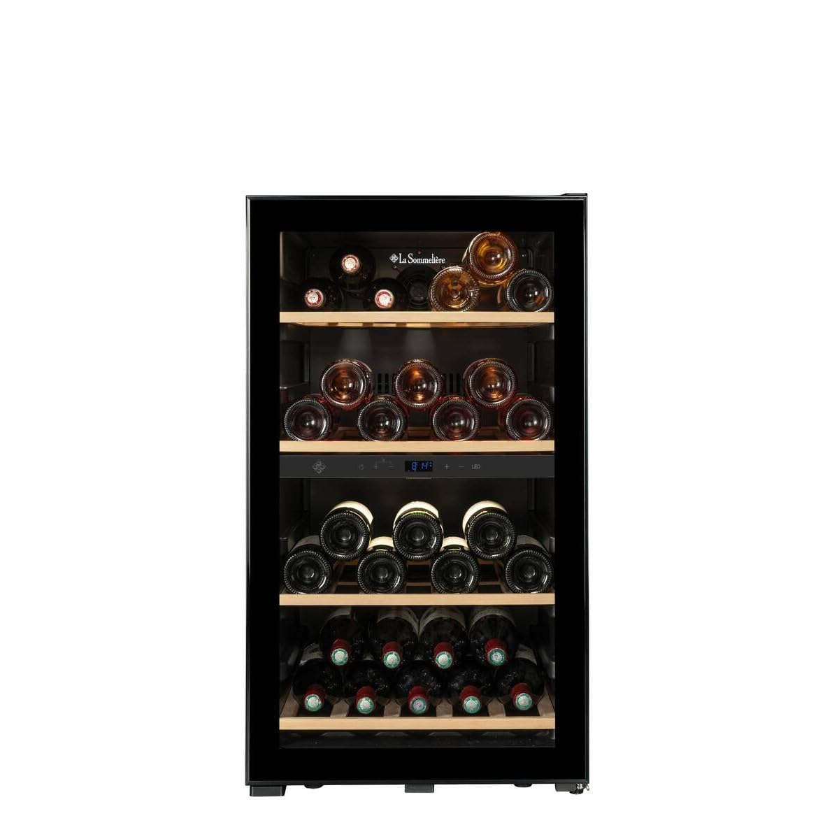 LA SOMMELIERE Cave à vin de mise à température connectée double zone SMART52DZ – 52 bouteilles