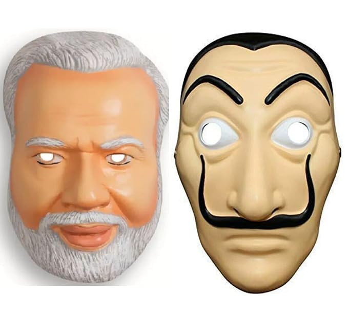 Munmoll Plastic Fancy Dresses Modi Face/Money Mask/Narendra Modi Plastic Masks/Modi Plastic Mask -Multicolor, Free Size Mask for Halloween Parties (Plastic mask PackOf 2) (B0CXP9ZLK2) Amazon Price History, Amazon Price Tracker