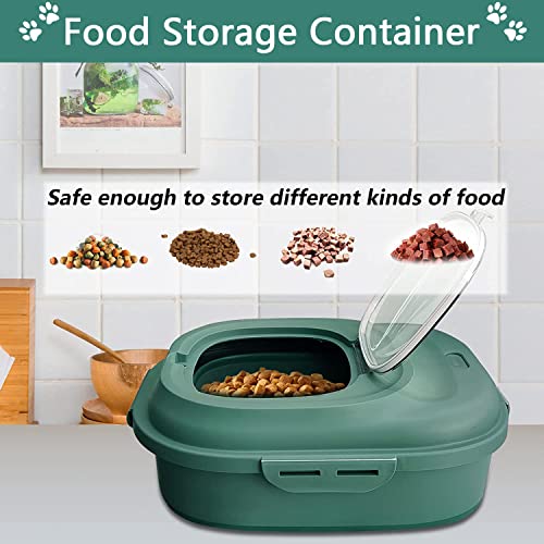 Kingsmile Collapsible Dog Cat Food Storage Container,30 Lb Airtight Large Pet Treat Container, Foldable Dry Food Storage Bin With Sealed Lid, Wheels, Scoop And Measuring Cup. #TOP3