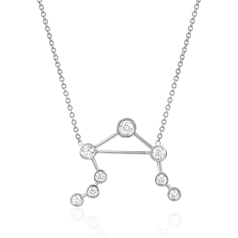 espere Sterling Silver Zodiac Necklace Constellation Jewelry Birthday Gift Sorority Sister Gift