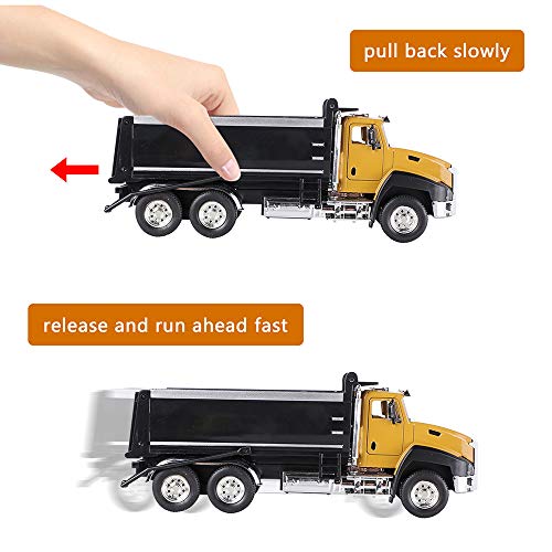 Kids Construction Vehicles Toys, Dump Truck, Digger, Mixer Truck, 1/50 Scale Metal Collectible Model Tractor Toy Cars, Pull Back Car Toys Birthday Gift Educational Toys for Boys 3, 4, 5 Year Olds