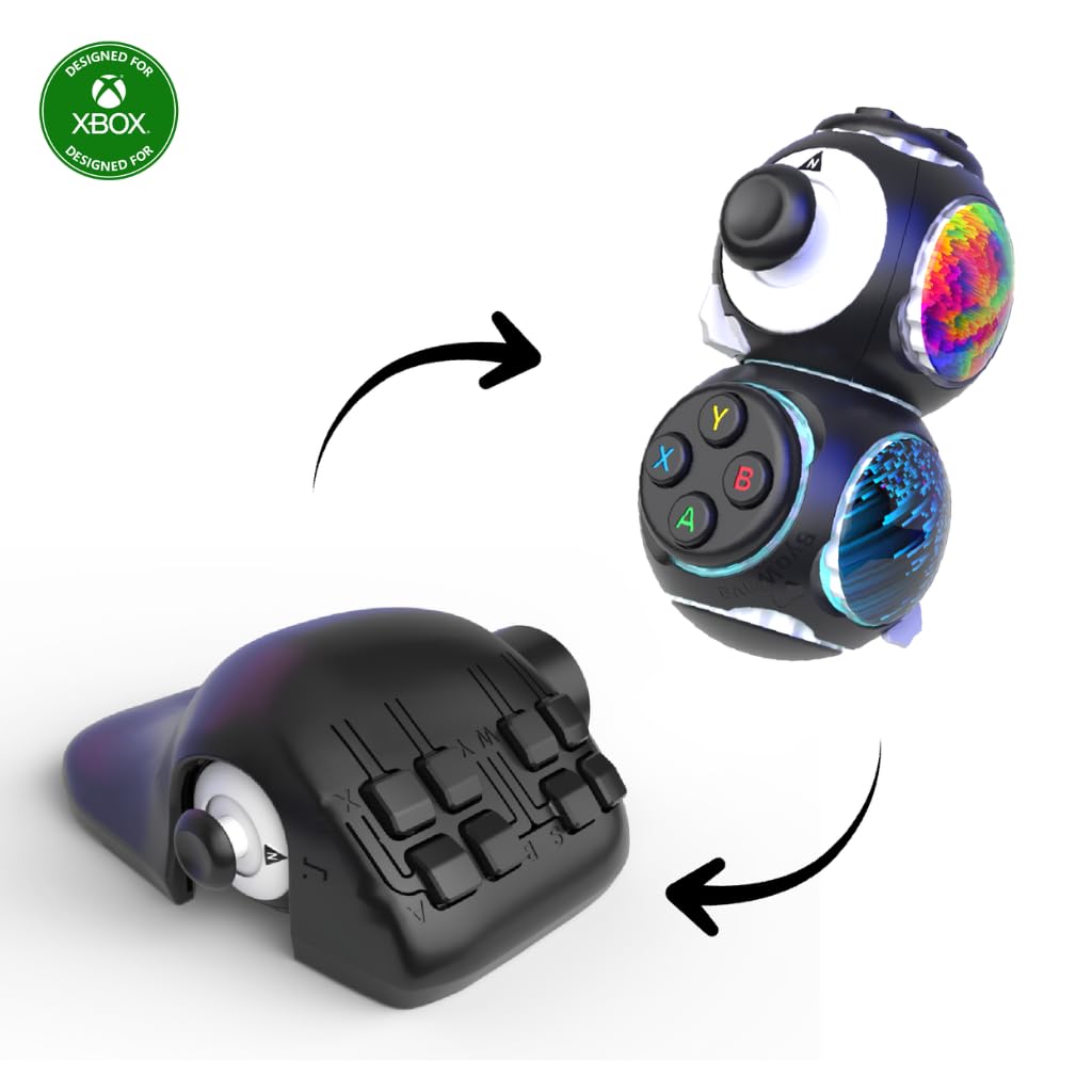 Photo 1 of ByoWave Proteus Builder One-Handed Gaming Controller for PC, Steam Deck & Xbox Series X|S – Advanced Remapping & Macro Buttons, RGB Lighting, Ergonomic 3D Printed Shell – Neonpixels Limited Edition
