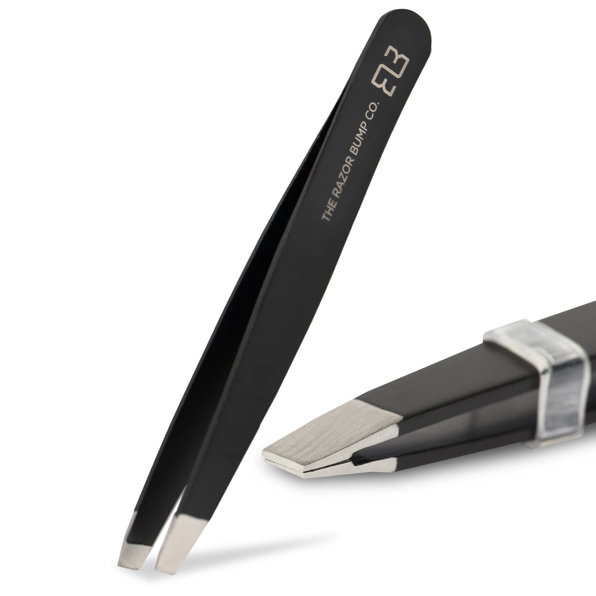 Slant Tweezers By The Razor Bump Co Stainless Steel Surgical Professional Tweezers For Women and Men Best Precision