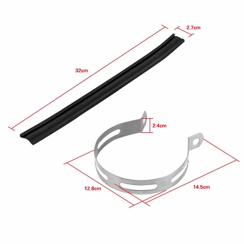 Staffa per silenziatore della marmitta di scarico per moto, semicerchio, per silenziatore della marmitta, con clip di fissaggio