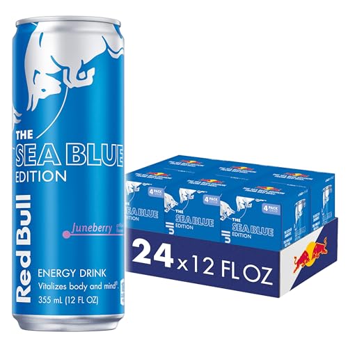 Red Bull Sea Blue Edition Energy Drink, Juneberry, with 114mg