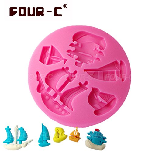 Buy 3D Ships Boats Pattern Silicone Baking Modelling Soap Mold Cake Art