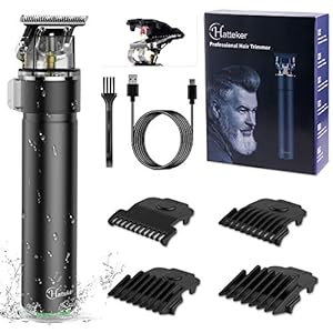 Hatteker Tondeuse, baardtrimmer, haartrimmer Electric Pro Li T-lemmetsnijder voor mannen, accu-tondeuse, Barbershop…