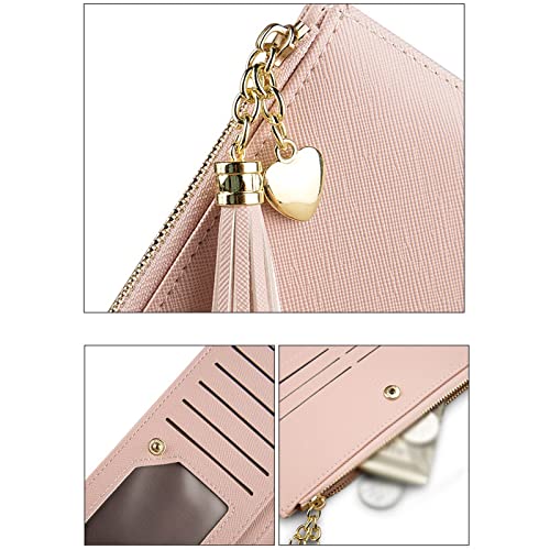 Women Fashion Long Wallet PU Leather Cute Wallet Solid Color Zipper Coin Purse4