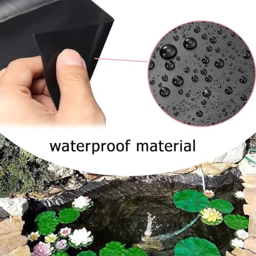 Bâche de bassin en PVC noir 11x50m membrane souple 0.2mm pour aménagement de jardin - 3