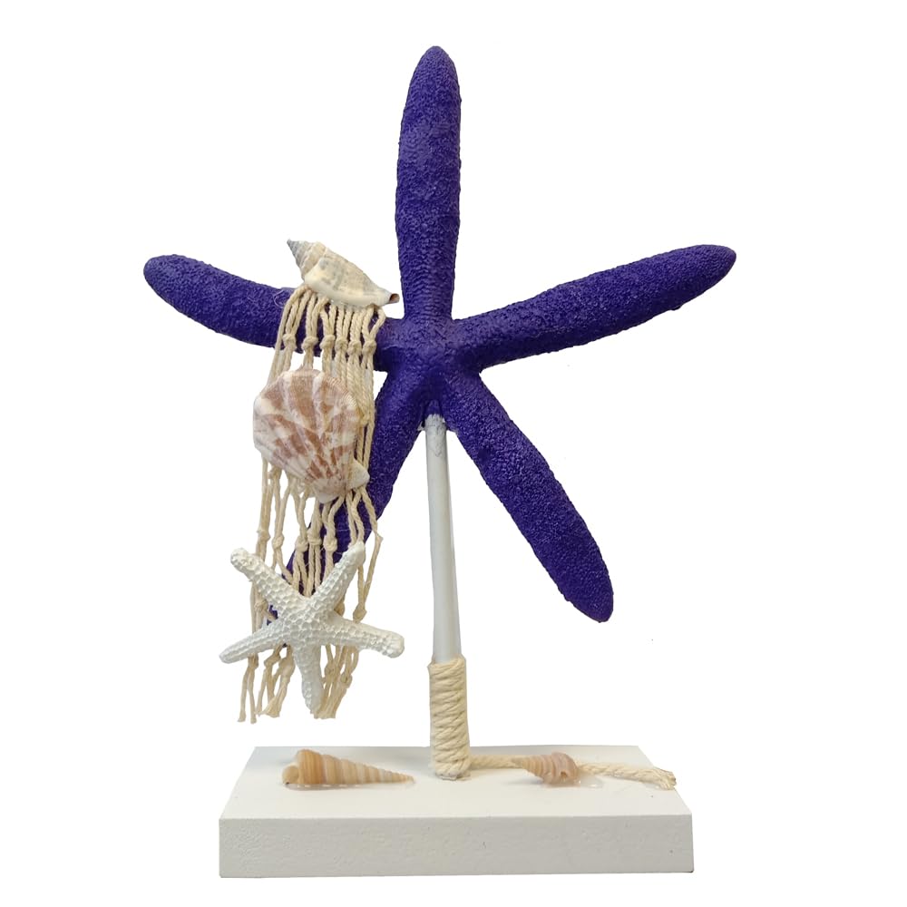 Generic FAB D'COR Royal Sea Star Sculpture,Starfish for Crafts - White Starfish Table Decor - Beach Starfish Décor, Star Fish Decorations (colour 3, 12x06x22.5), MRE-8-275