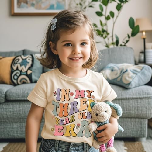 Image of Toddler Boys Girls 3rd Birthday Shirts for Baby Kids 3 Years Old Birthday Outfit for Party Short Sleeve Tshirt