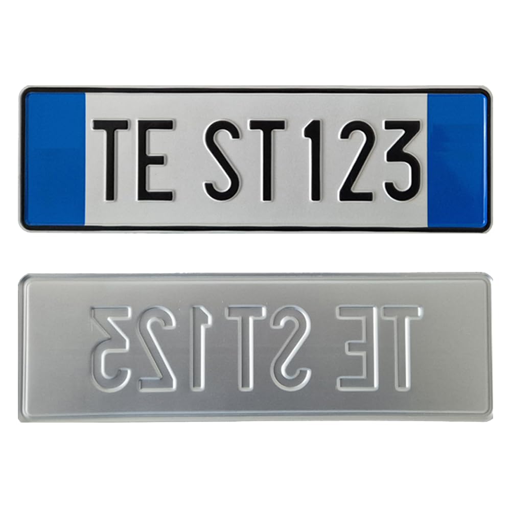 Targa Decorativa Alluminio Catarifrangente Lettere e Numeri Rilievo Personalizzabile Made in Italy