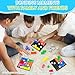 STEM Puzzle Game The Brain Square With 160000+ Solutions Pattern Matching Blocks Brain Teaser Toy Roll Dice & Race Your Opponent to Fill Grid Travel Game for Kids & Teens Back To School Birthday Gift