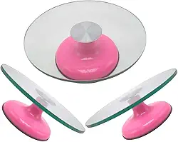 bailarina suporte de bolo giratória rosa