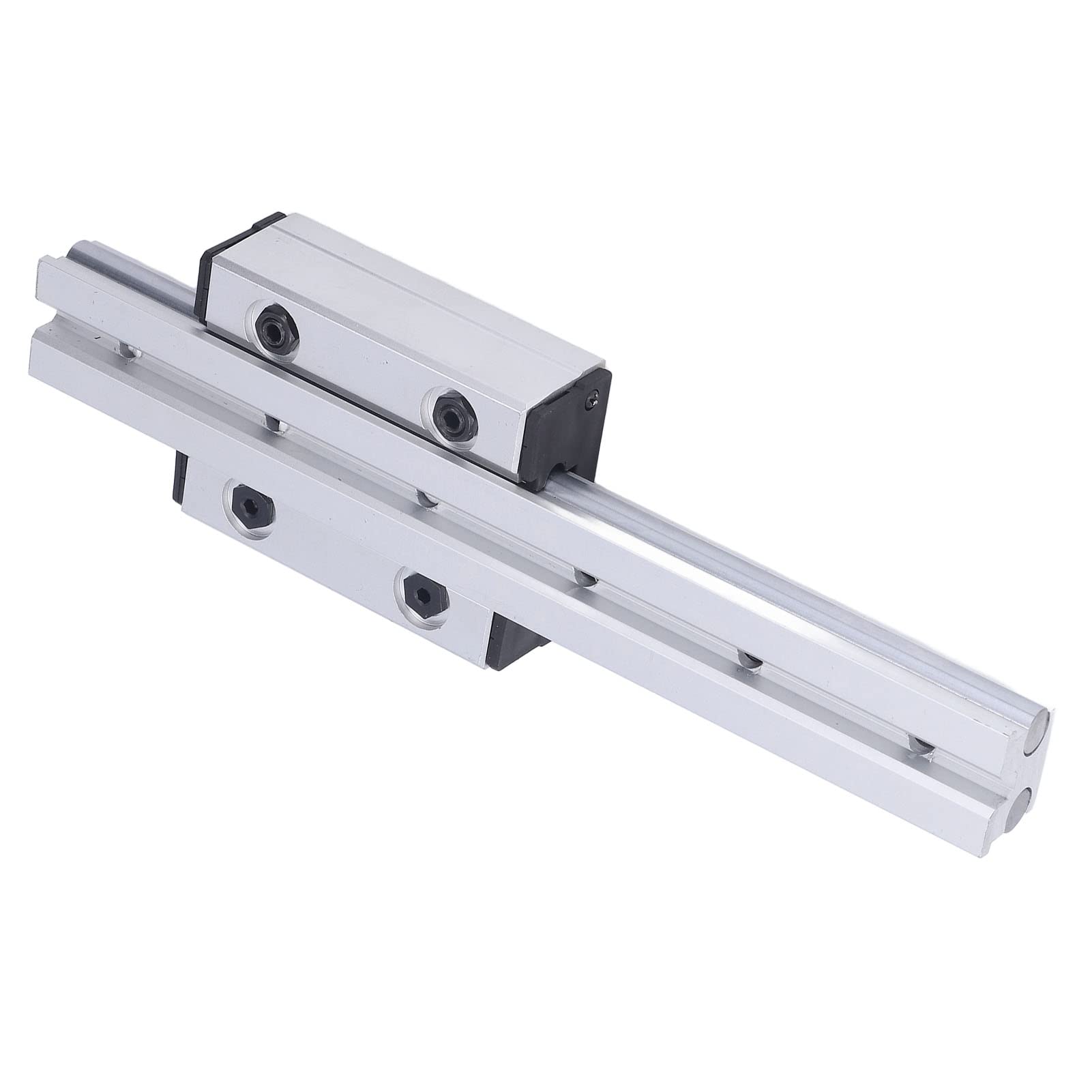 FTVOGUE Szyna Liniowa Metalowa Dwuosiowa Prowadnica Liniowa Blok ślizgowy 300 Mm z Otworem Montażowym dla Małego Urządzenia Ruchu Liniowego Router CNC Automatyka