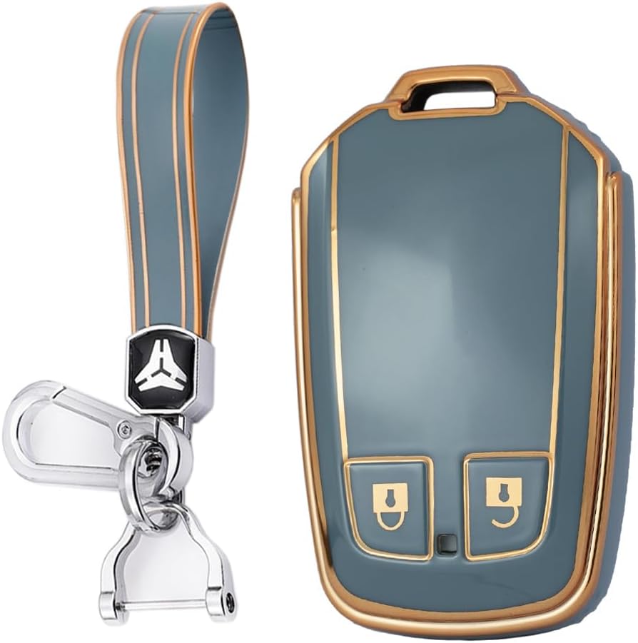 KUNIO Car Key Fob Cover Case Fit for Isuzu MUX MU-X D-MAX DMAX Key Protective Cover Keychain Key Case Key Holder Key Cover