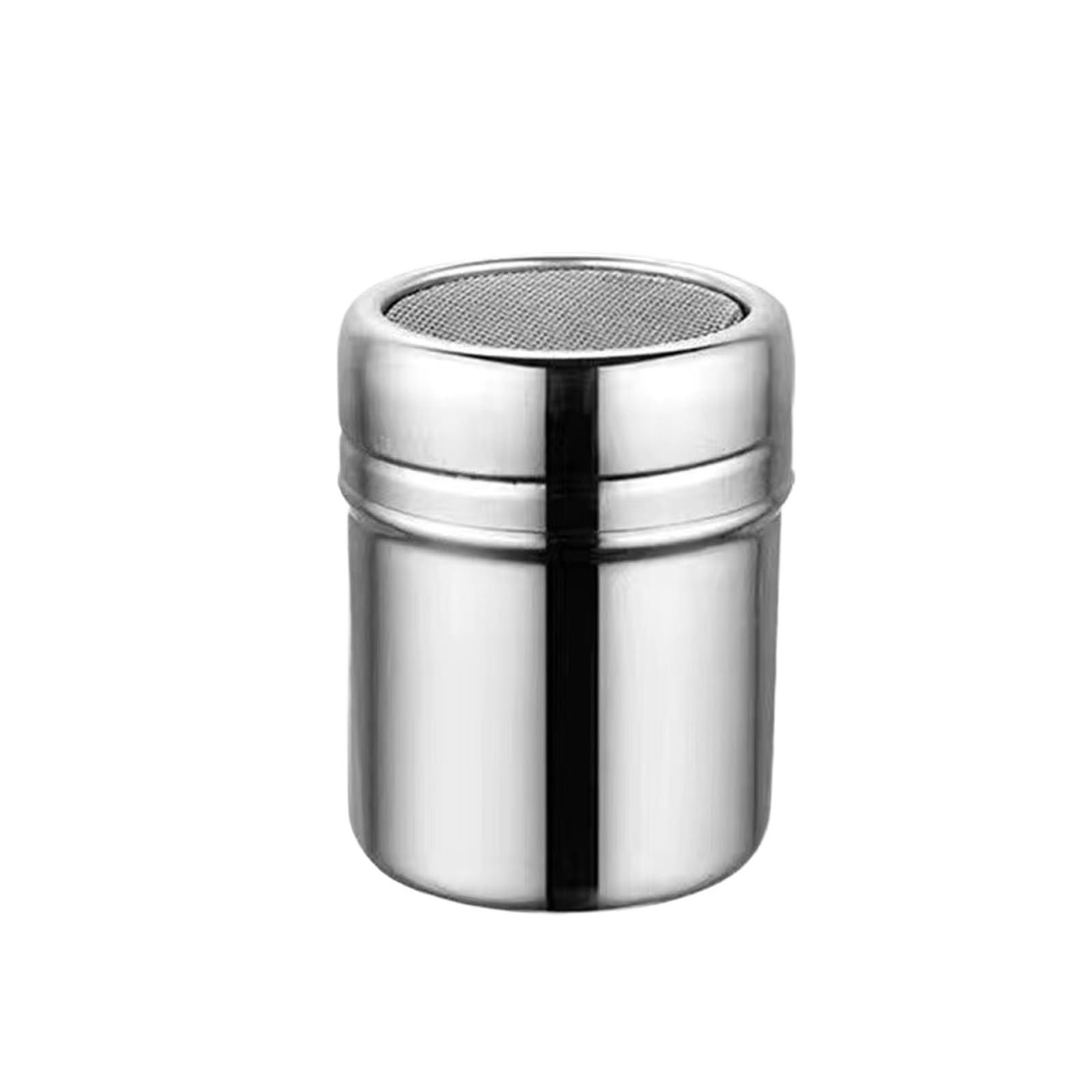 Salero agitador de condimentos malla acero inoxidable 3 piezas Para Casa | Tarro de especias Sal Azúcar Pimentero Caja Coctelera Cacao Polvo de glaseado(M)