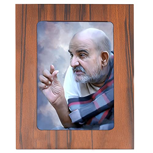 Image of Neem Karoli Baba Photo Frame for Table & Desk | Neeb Karori Baba (Picture Size 5x7 Inch) - GR-1084