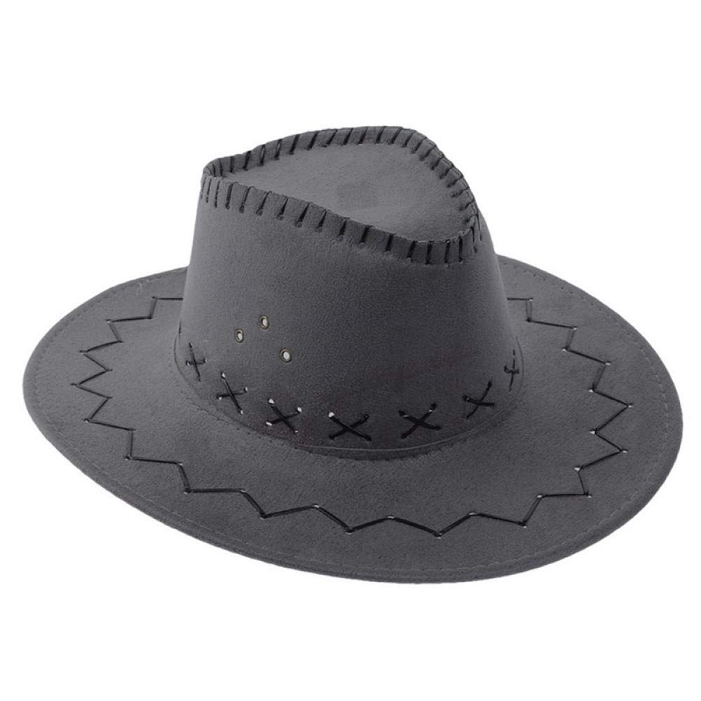 FBJOMSEWZO Sombreros De Paja Gorra De Mujer Sombrero De Paja Sombrero Sombrero De ala Ancha Sombrero De Vaquero De Lana Informal